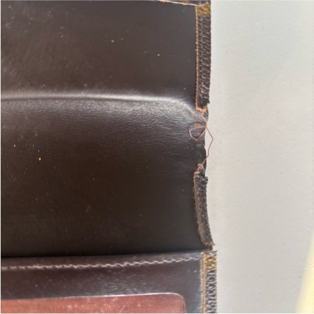 Louis Vuitton Trifold Wallet Vintage 1970s Monogram French Company Checkbook - Picture 9 of 15